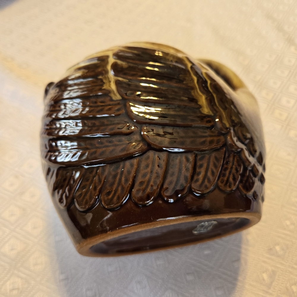 Beautiful Norcrest swan bowl flower vase brown and cream E789 never used - Picture 10 of 12